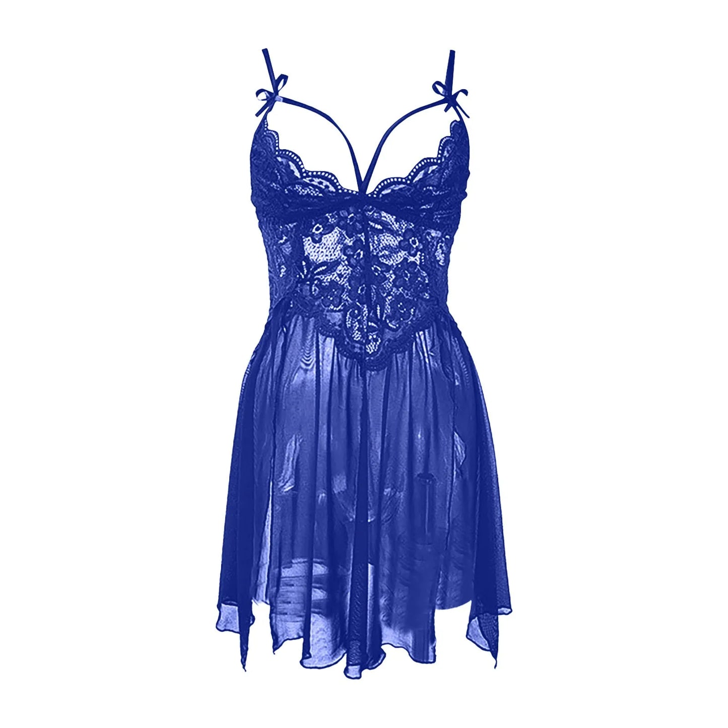 Sexy Mesh Deep V Dress