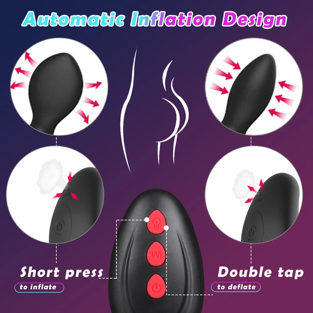 Big Anal Plug Vibrator Inflatable