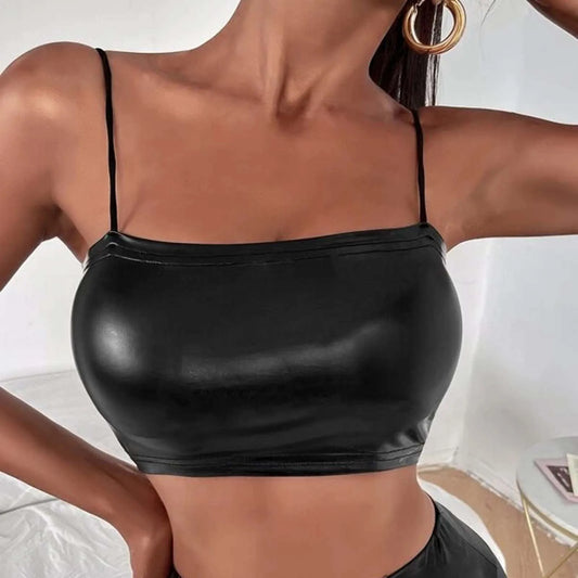 Summer Leather Crop Top