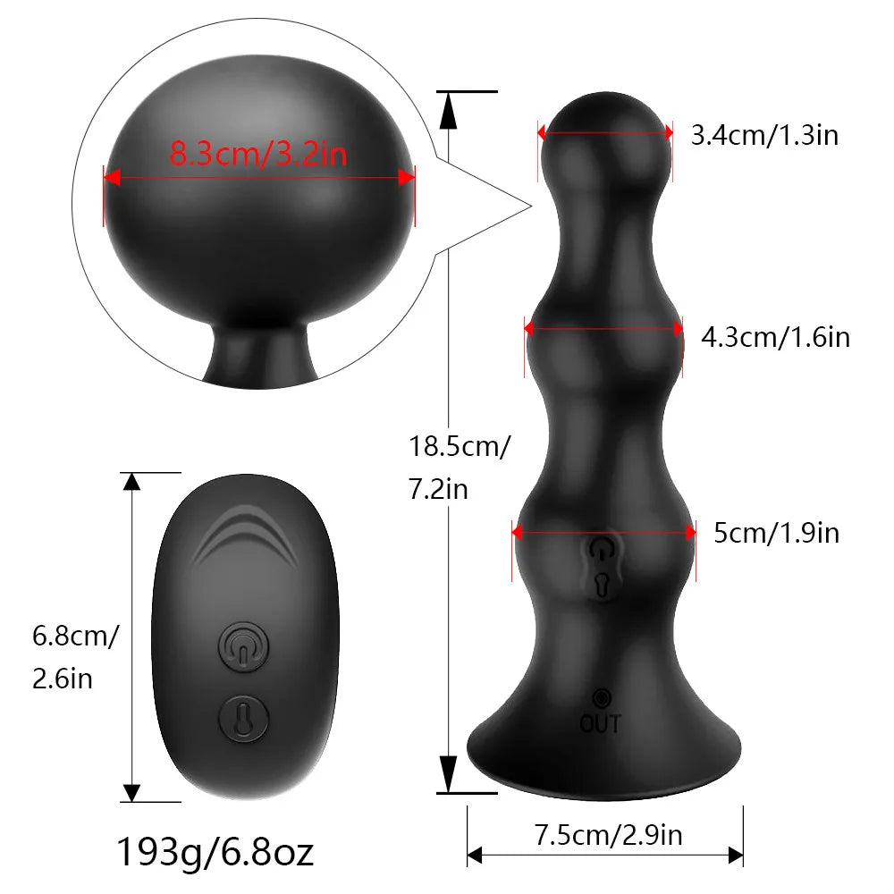 Big Anal Plug Vibrator Inflatable