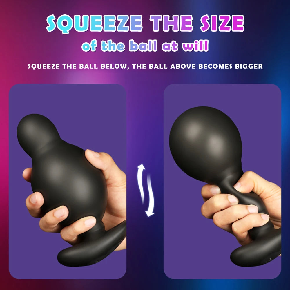 Big Anal Plug Vibrator Inflatable