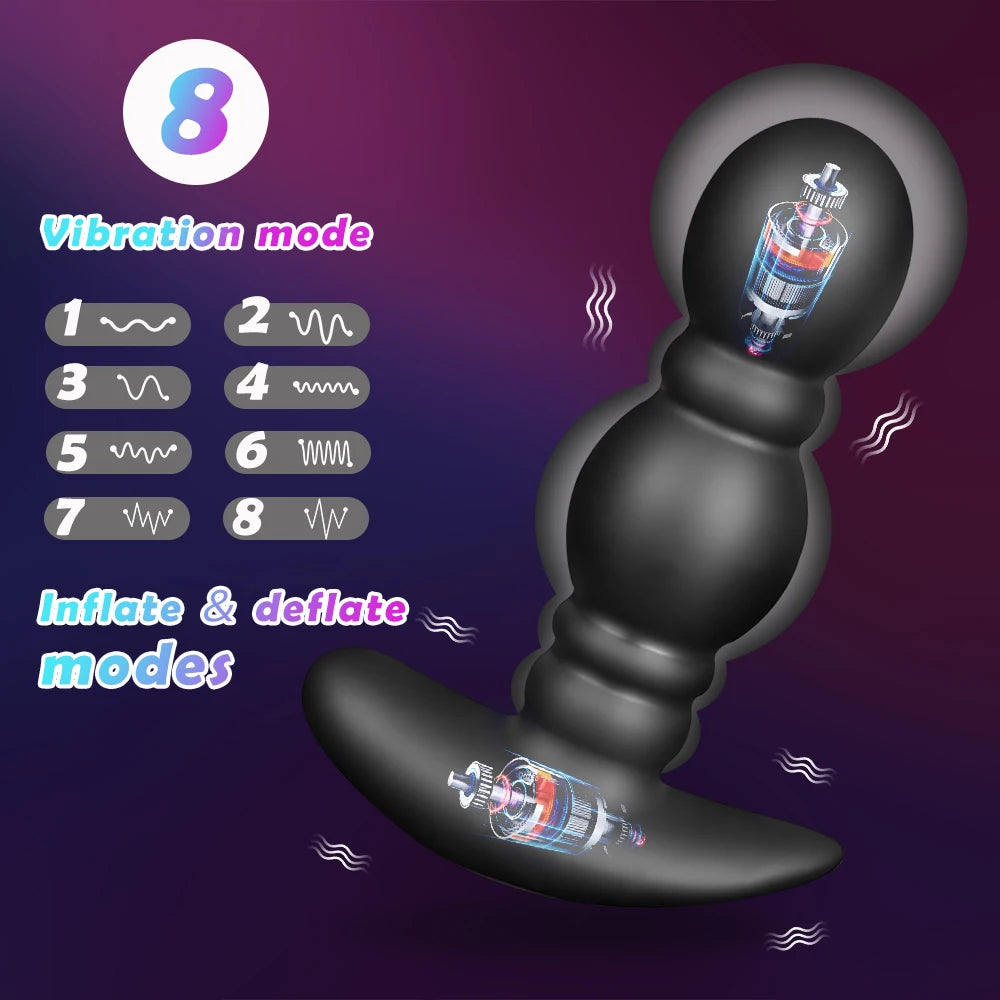 Big Anal Plug Vibrator Inflatable