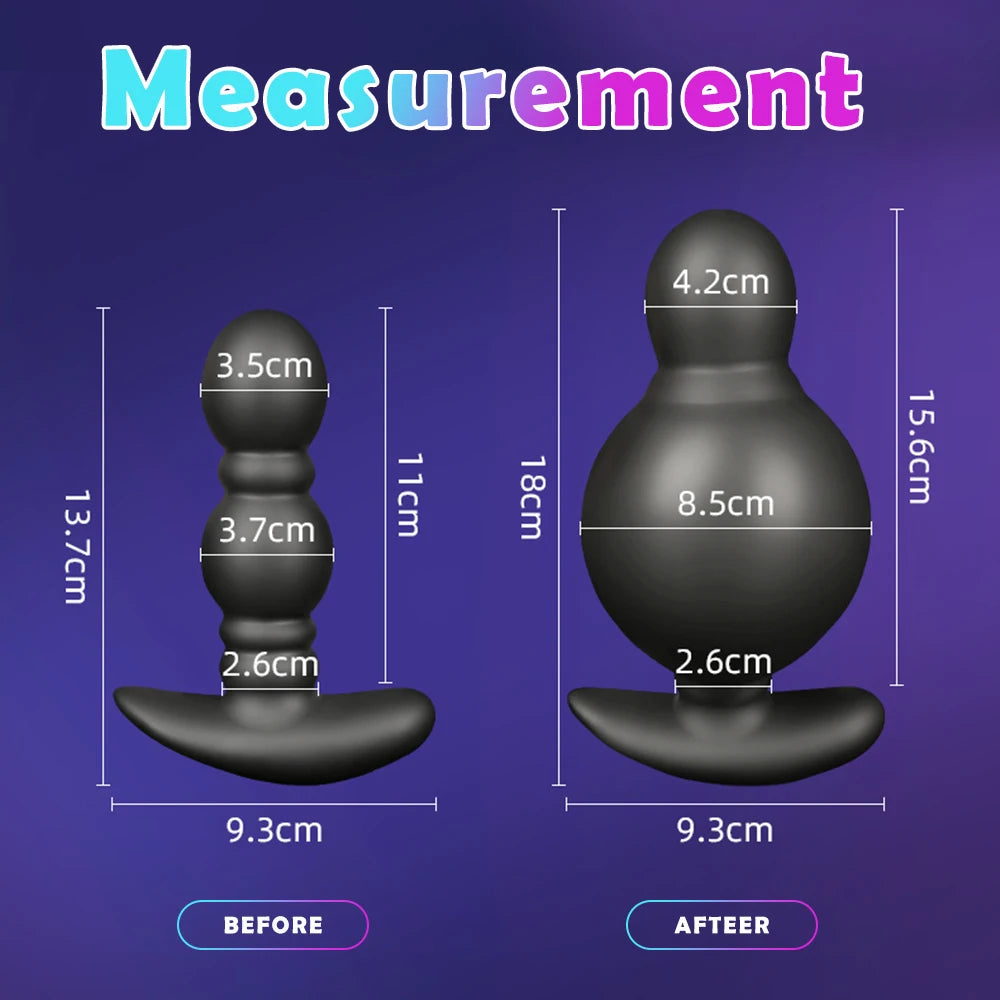 Big Anal Plug Vibrator Inflatable